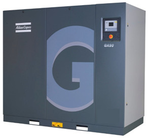 तेल इंजेक्शन एटलस पेंच एयर कंप्रेसर GA 45 Vsd 45kw एल्यूमीनियम मिश्र धातु सामग्री