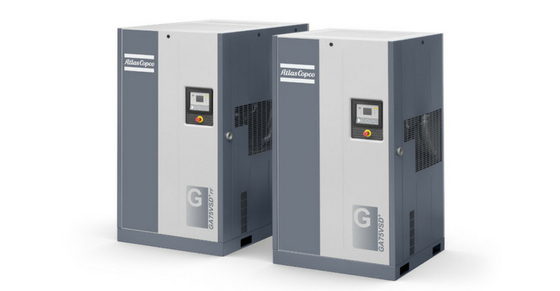 75kW एटलस स्क्रू एयर कंप्रेसर GA सीरीज GA 75 73dB ((A) शोर स्तर आईएसओ 8573-1